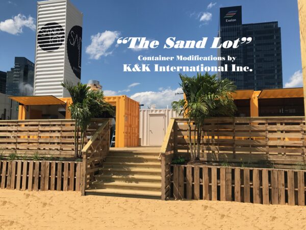 "The Sand Lot" Bar & Grille, made with containers modified by K+K Containers.