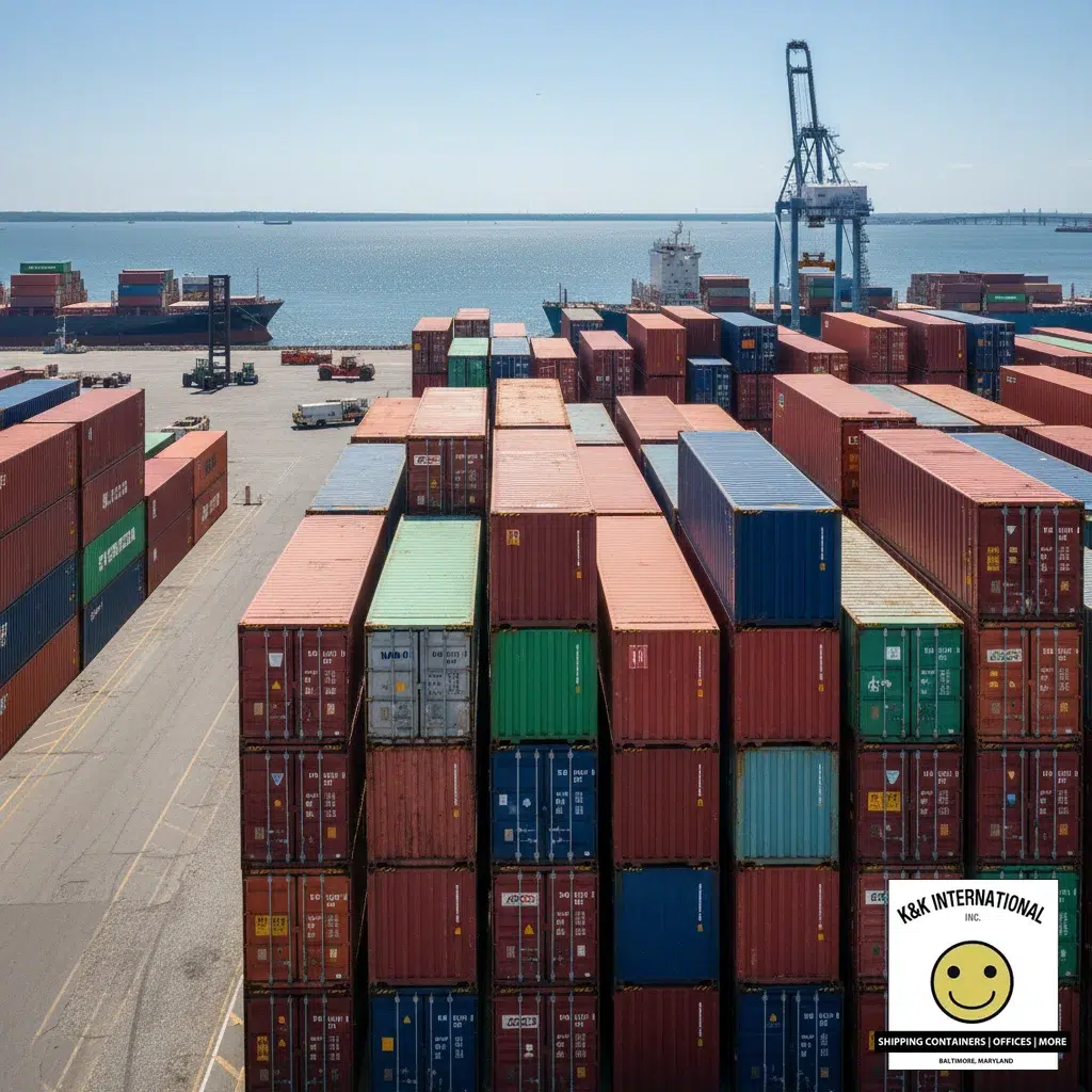 K & K International container yard serving Washington DC area