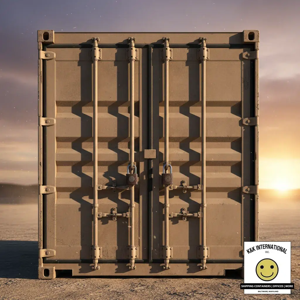 Military spec steel shipping container heavy duty locking