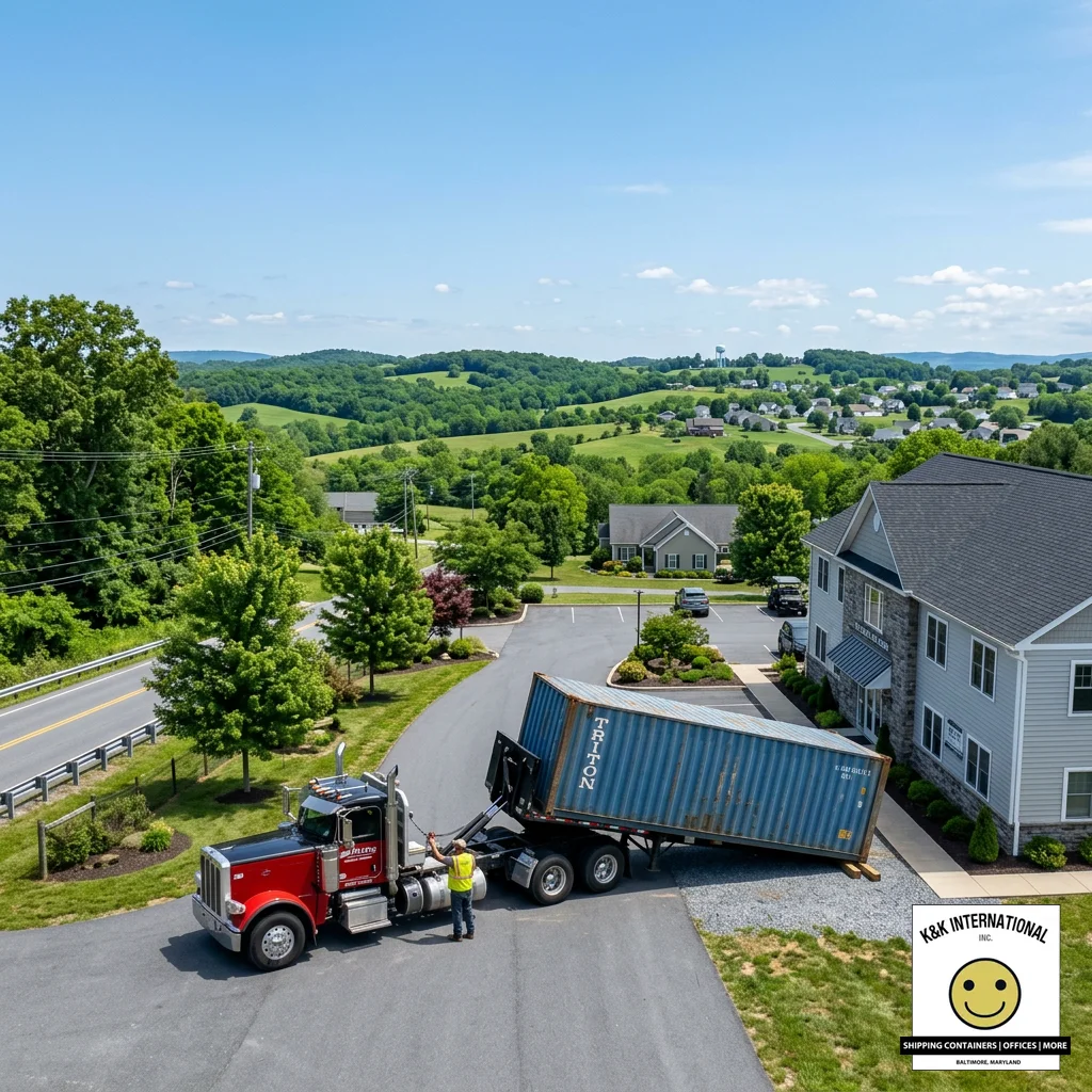 Shipping container delivery truck in Maryland and Virginia — K&K International
