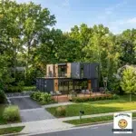 Shipping container home exterior in Maryland or Virginia 2026